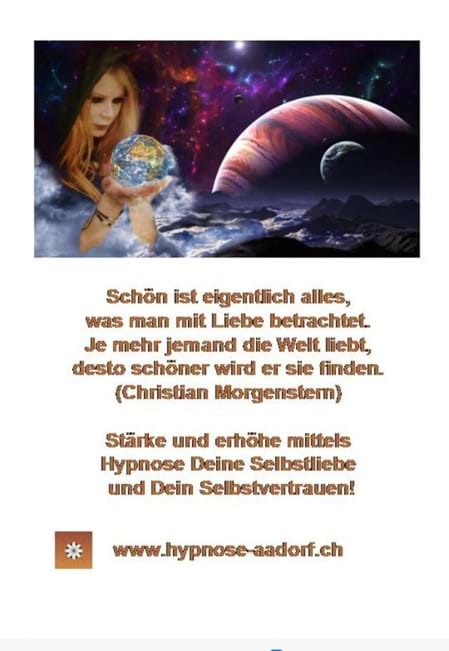 Liebe, Welt, Selbstliebe, Hypnose Aadorf,Hypnose Aadorf,Sonja Rutz, Praxis in Aadorf, Unterbewusstsein, Sporthypnose, Stressmanagement, Ängste lösen