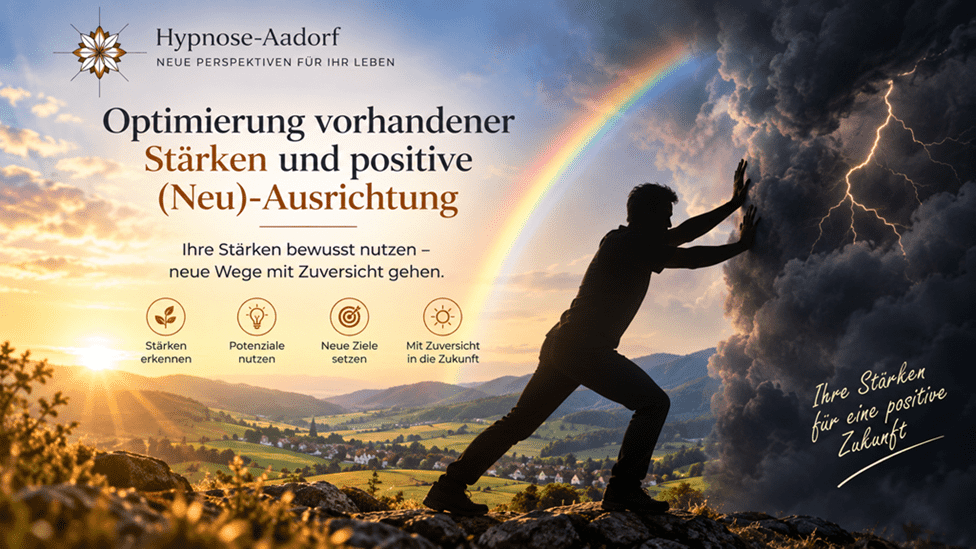 Optimierung vorhandener Stärkewn, Neu Ausrichtung, Hypnose Aadorf, Sonja Rutz, Positiv denken, vorwärts schauen